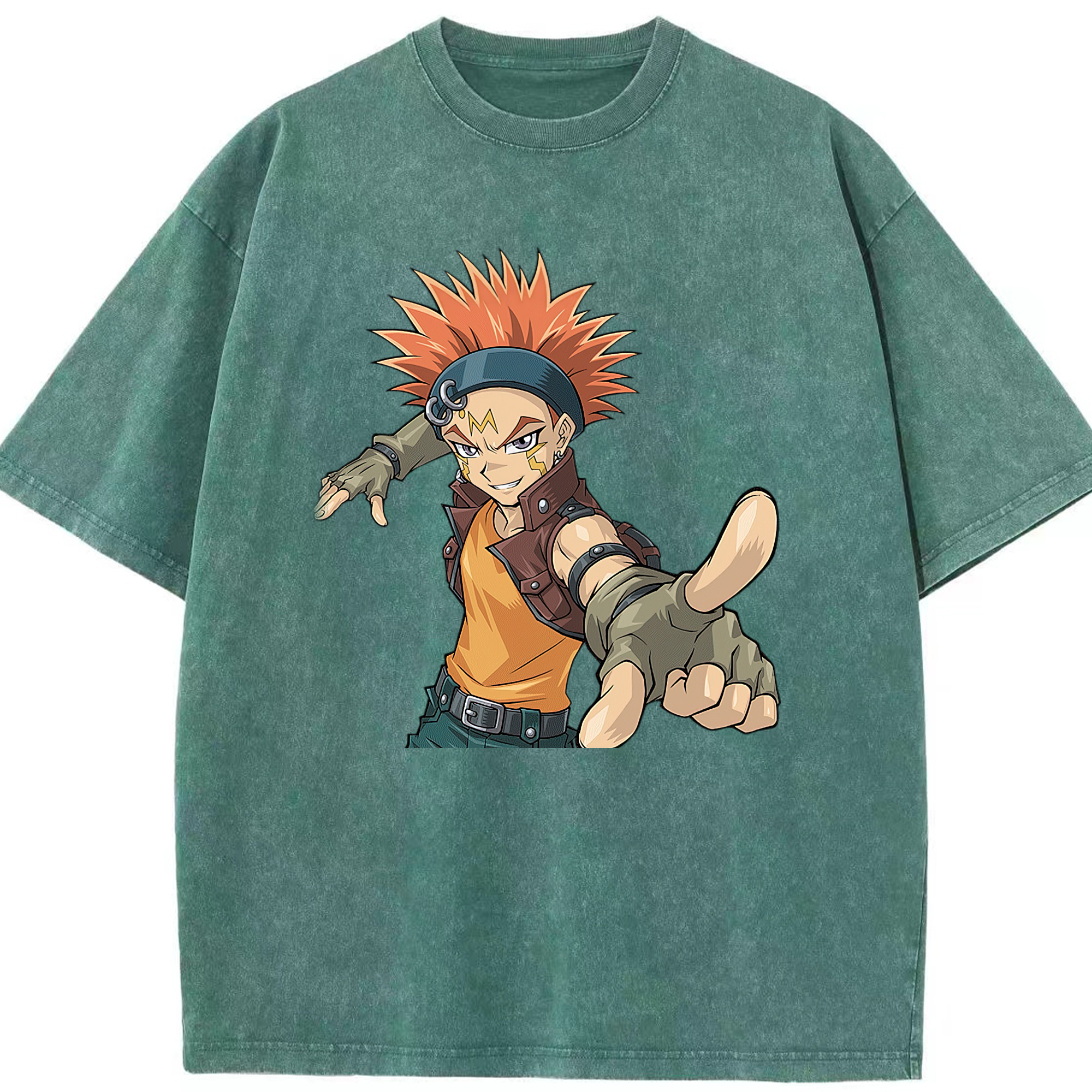 （画像用） 遊☆戯☆王 Yu-Gi-Oh! 綿100% ヴィンテージ風 半袖Tシャツ（フロントプリント）